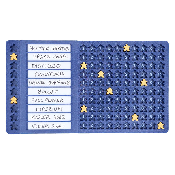 Board Game Challenge 10 x 10 – Tableau de suivi des parties