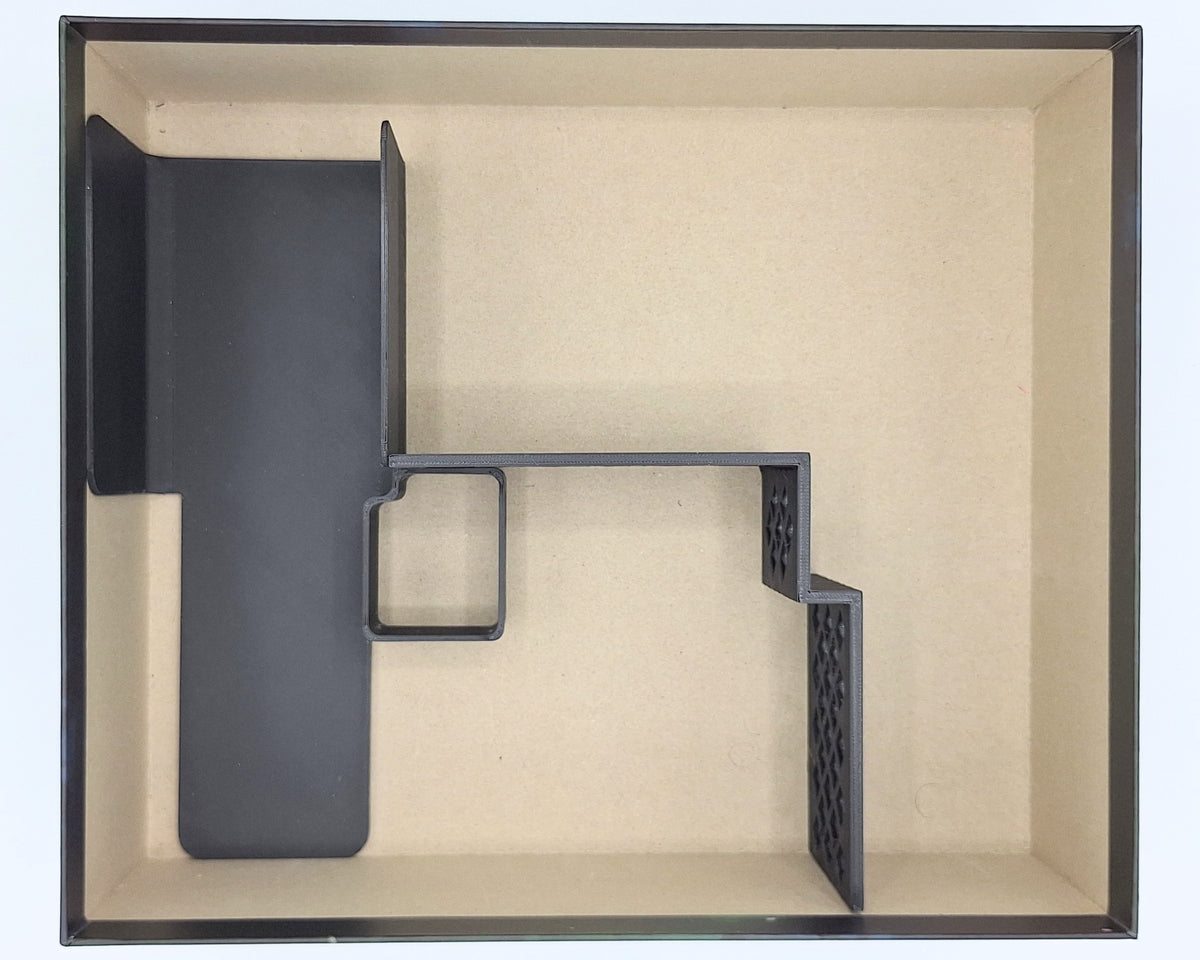 Structure de l’insert GrandFather installée dans la boîte vide